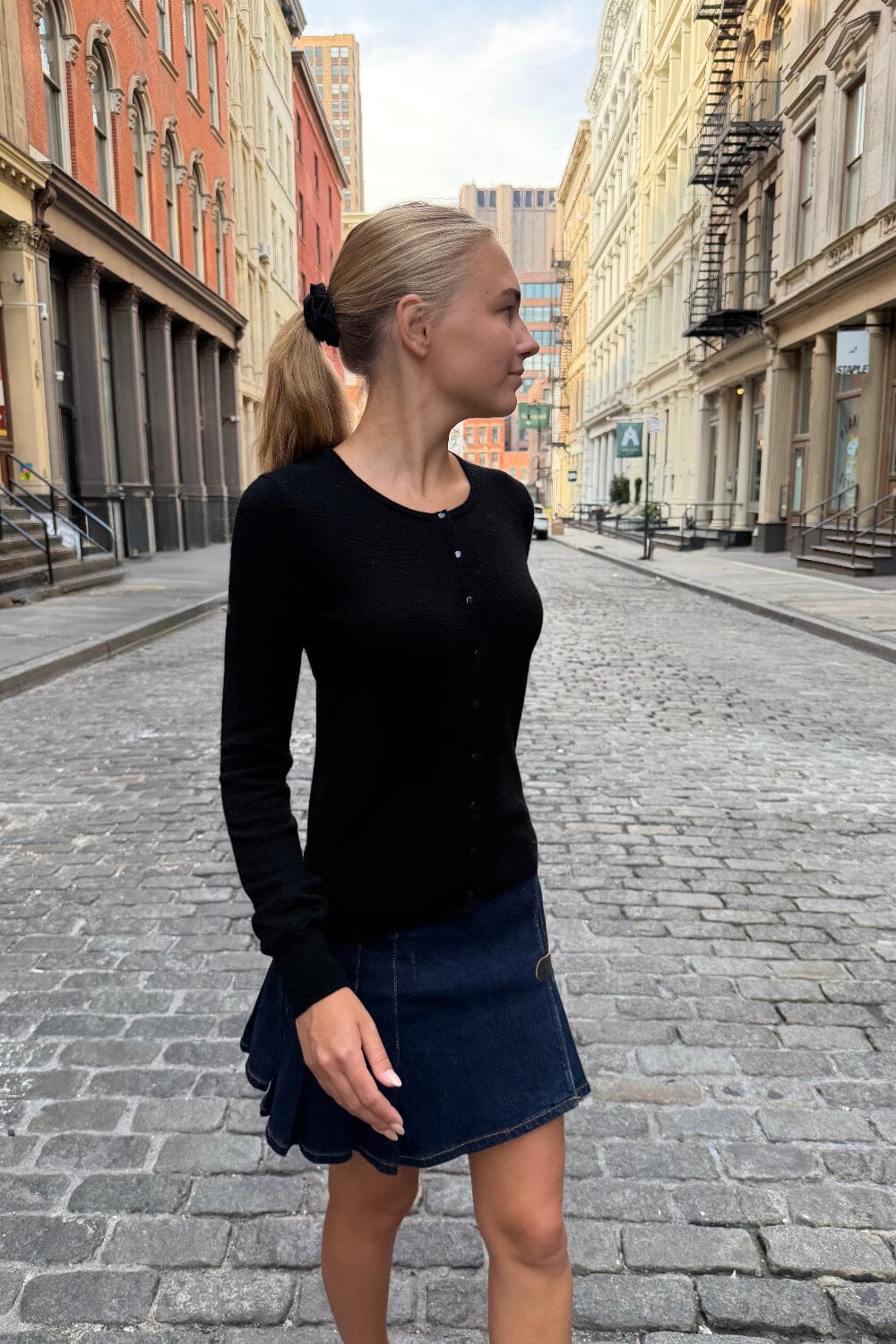 Nelly Wool Cardigan | Black / XS/S