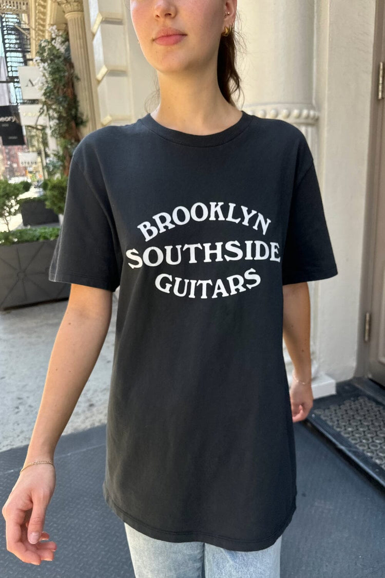 Brooklyn Southside Guitars Top | Black / Oversized Fit