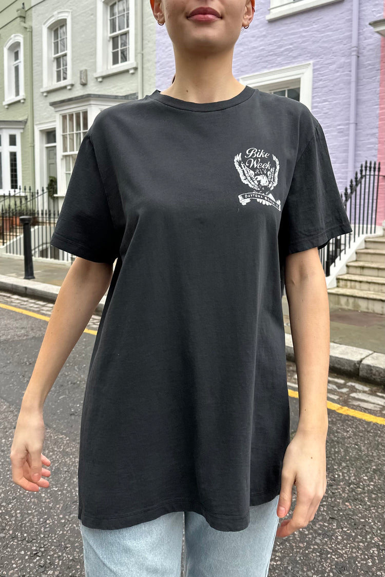 Penelope Bike Week Top | Black / Oversized Fit