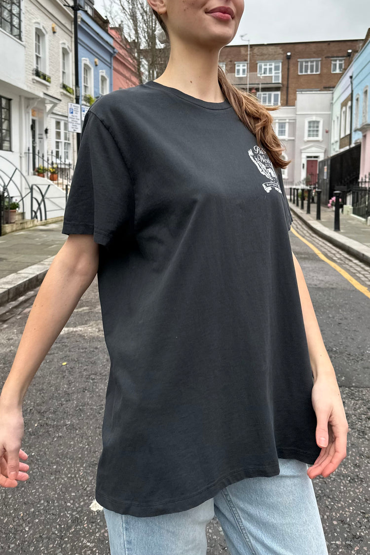 Penelope Bike Week Top | Black / Oversized Fit