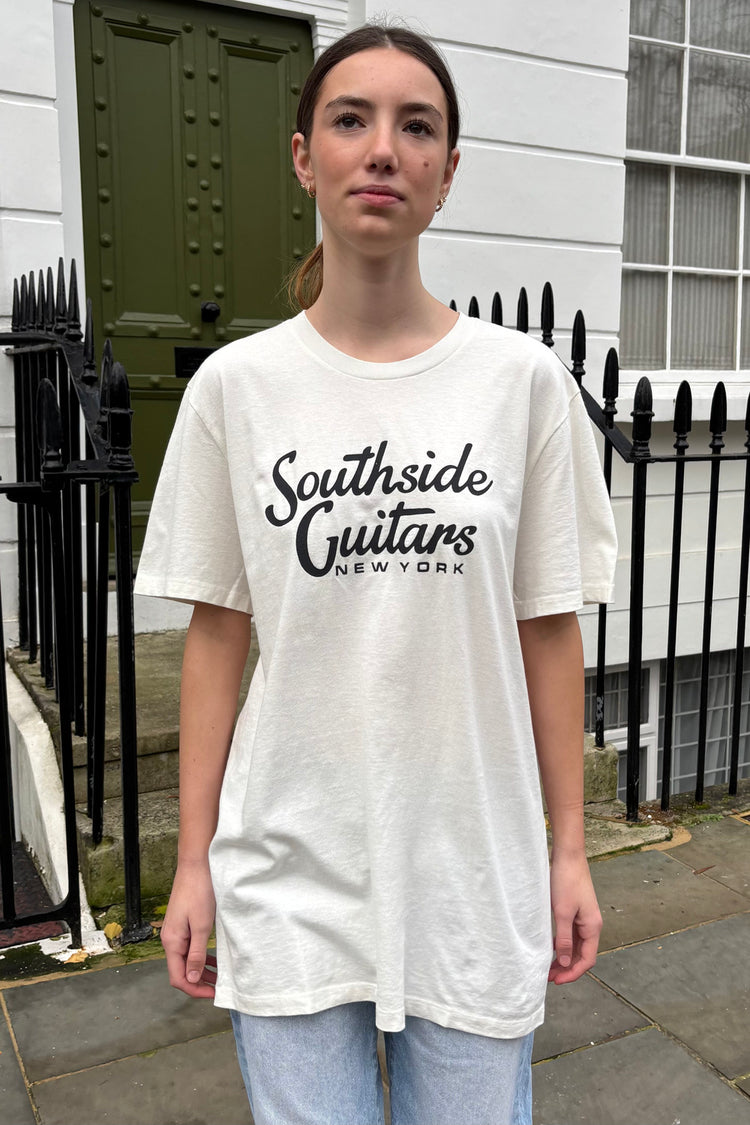 Penelope Southside Guitars Top | White / Oversized Fit