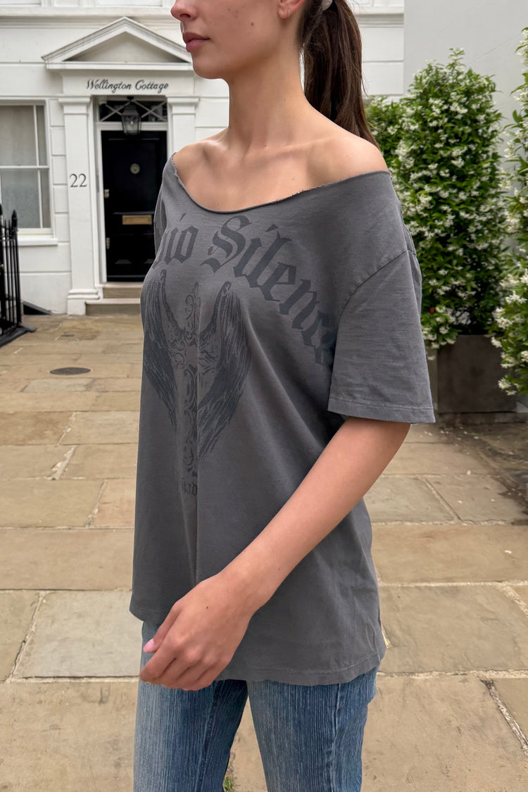 Robyn Radio Silence Top | Dark Grey / Oversized Fit