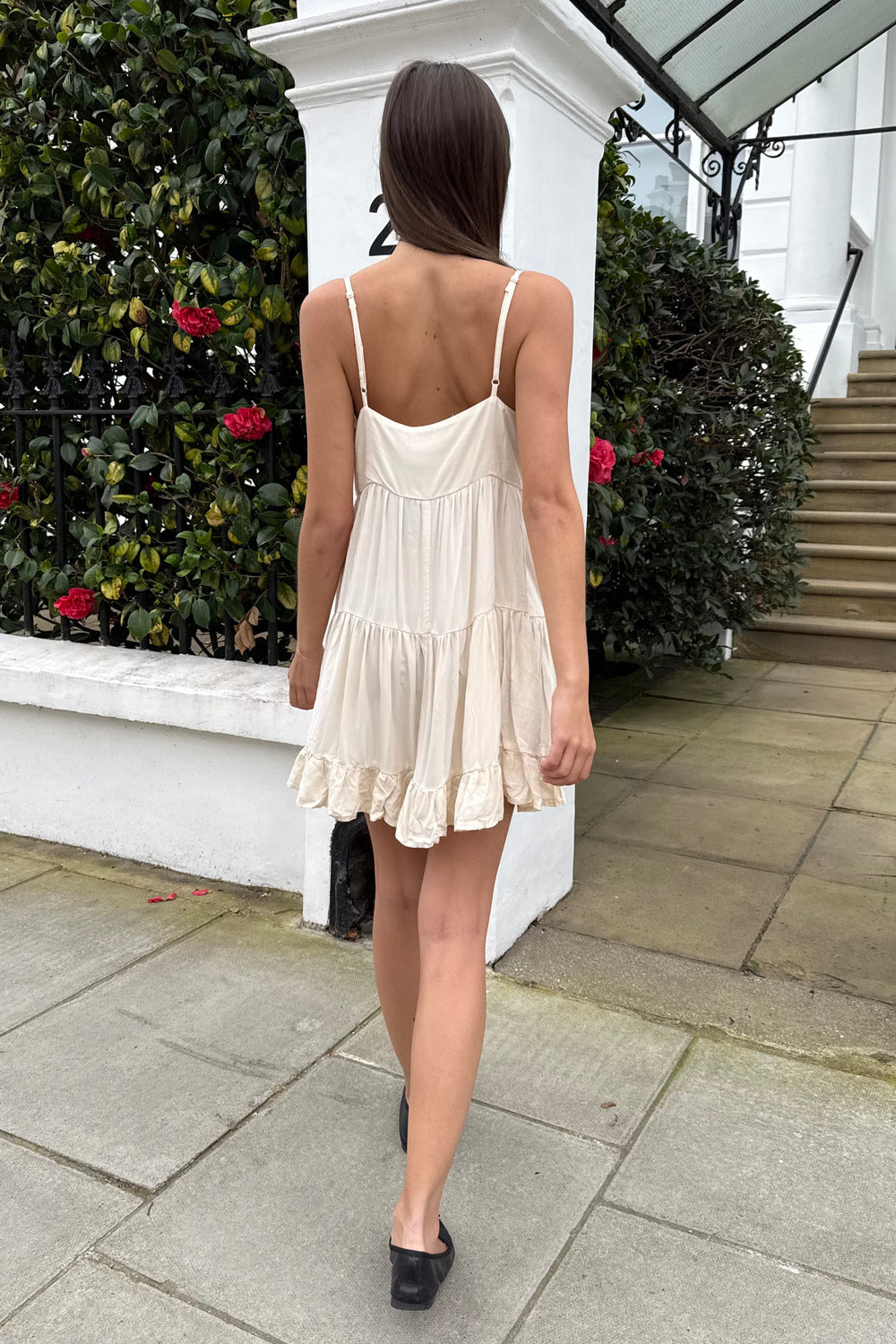 Silvana Ruffle Dress | Ivory / XS/S