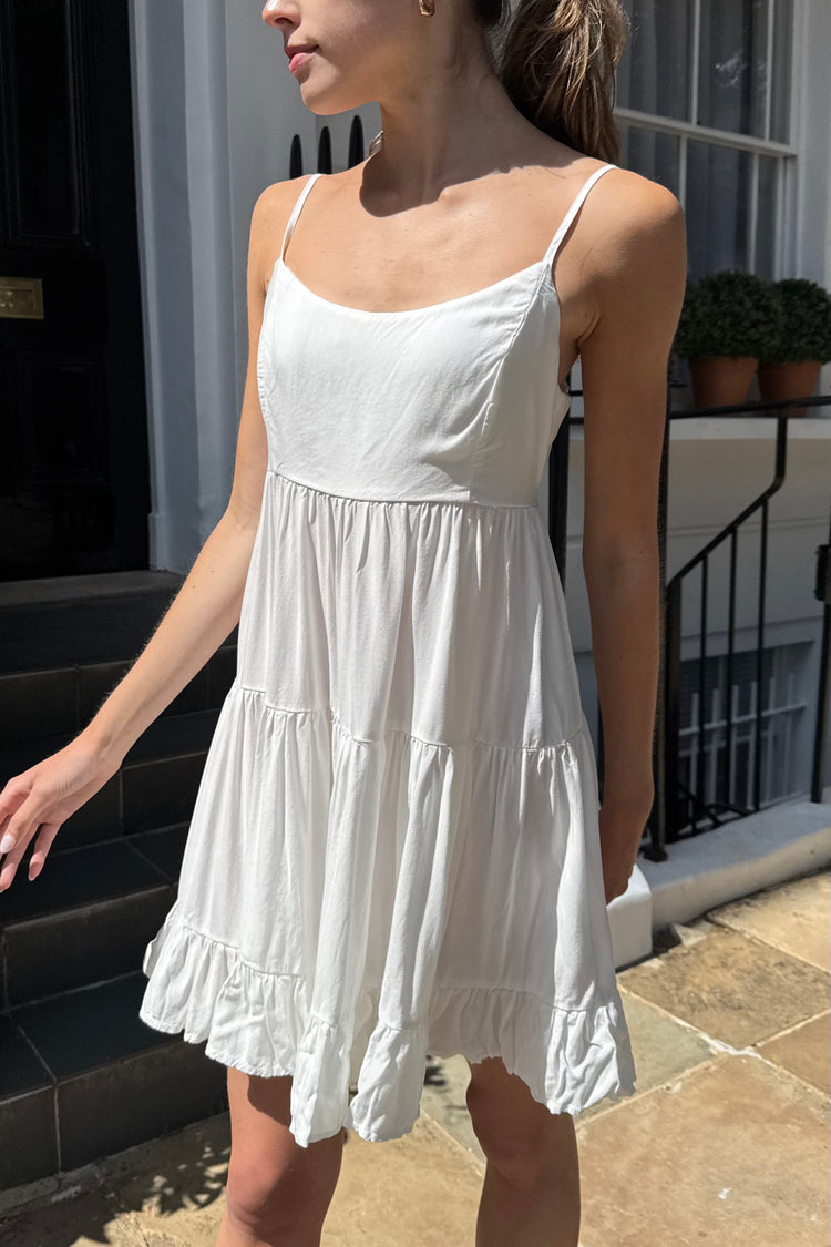 Silvana Ruffle Dress | White / XS/S