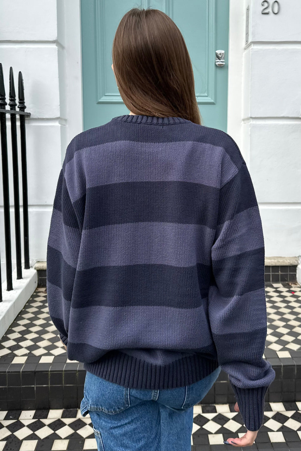 Blue Purple Stripes / Oversized Fit