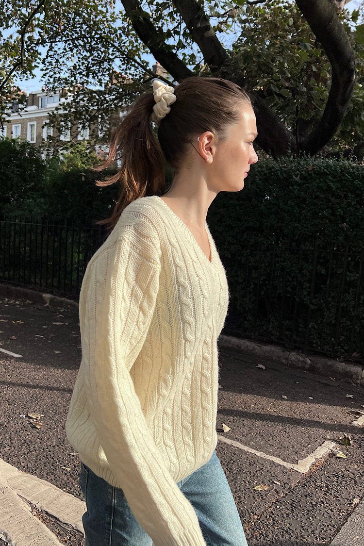 Nikki Wool Sweater | Ivory / Oversized Fit