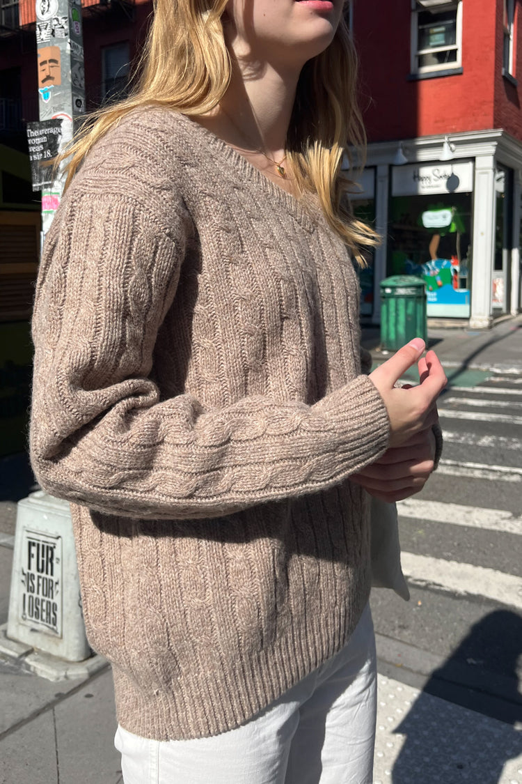 Nikki Wool Sweater | Mocha / Oversized Fit