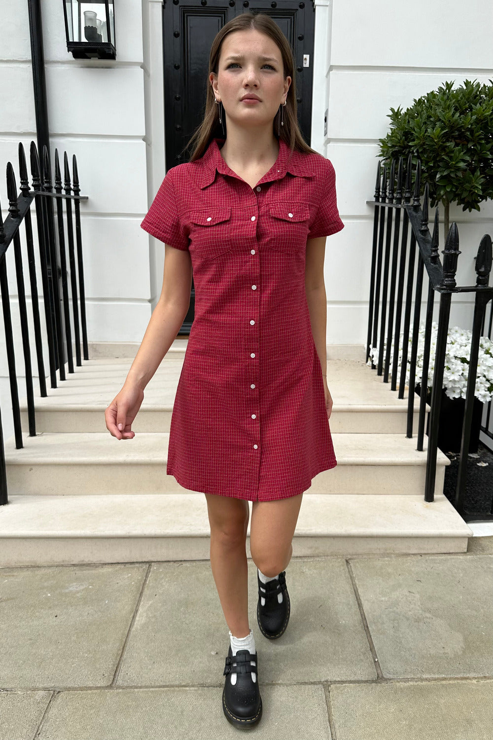 brandy melville red gingham dress Rue Plaid Top Red Gingham Mini DressHow to style Gianna Plaid Dress Brandy