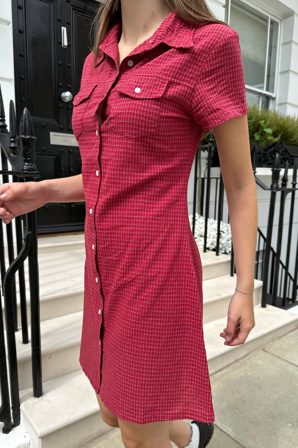 brandy melville red gingham dress Gianna Plaid Dress – Brandy Melville UK