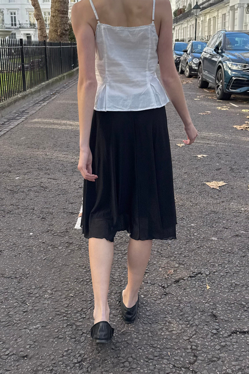 Zarah Mesh Skirt | Black / XS/S