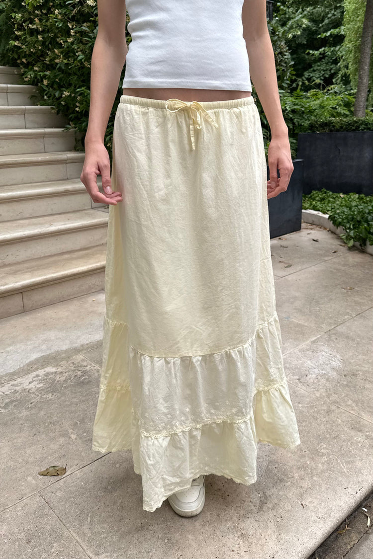 Olive Skirt | Pastel Yellow / S