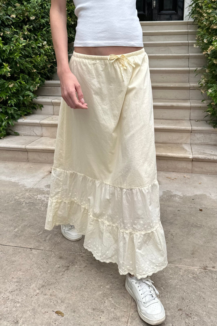 Olive Skirt | Pastel Yellow / S
