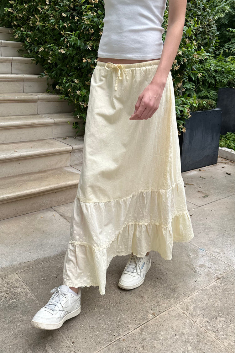 Olive Skirt | Pastel Yellow / S