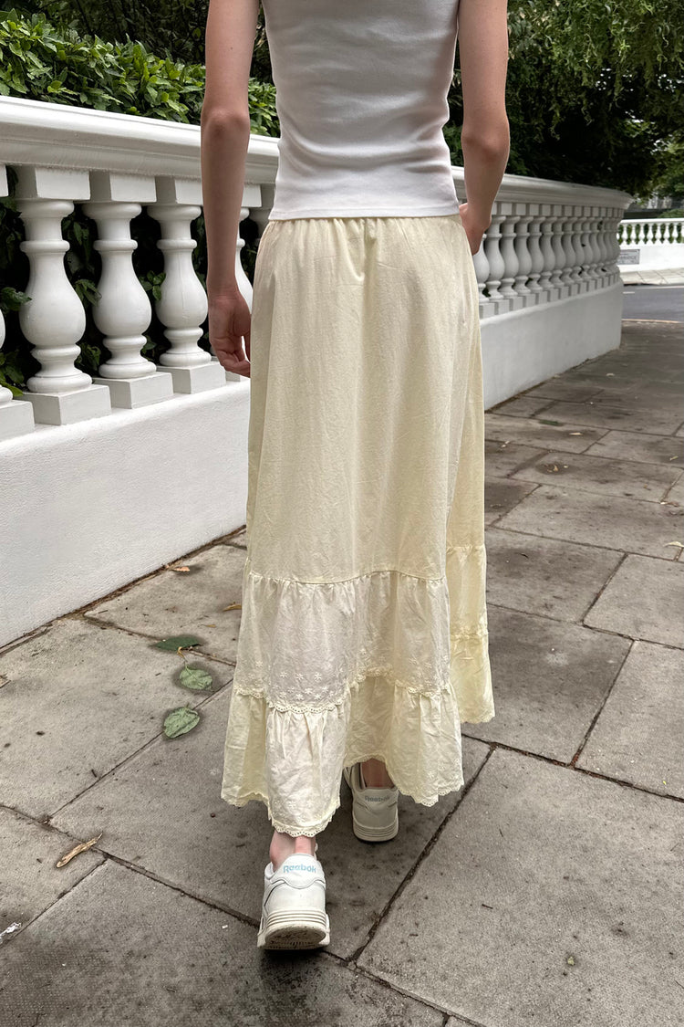 Olive Skirt | Pastel Yellow / S