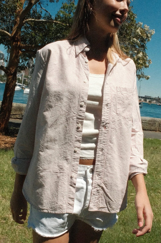 White And Red Stripes / S/M