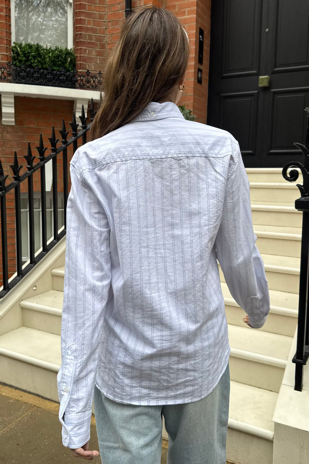 White Light Blue Double Stripes / S/M