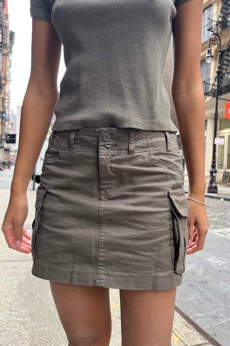 Beverly Cargo Mini Skirt | Military Green / XS/S