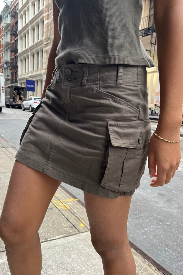 Beverly Cargo Mini Skirt | Military Green / XS/S