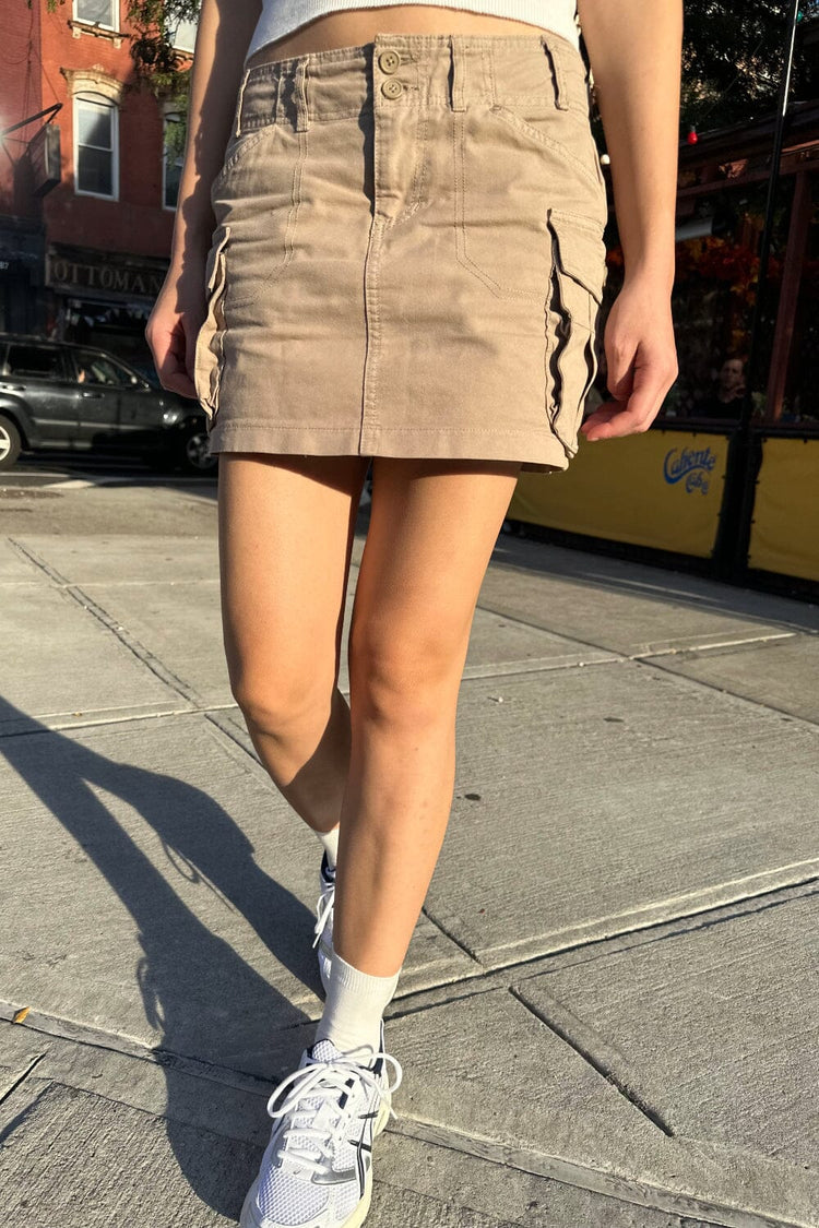 Beverly Cargo Mini Skirt | Sand / XS/S