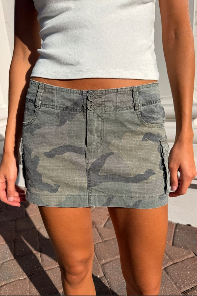 Beverly Mini Skirt | Faded Camouflage / XS/S