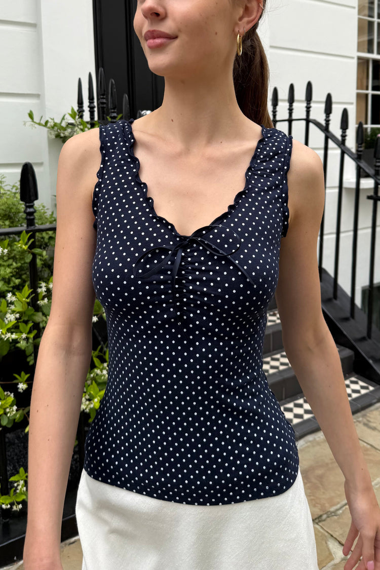 新品 BRANDY MELVILLE ELENA POLKA DOT TOP Elena Polka Dot Top – Brandy Melville UK