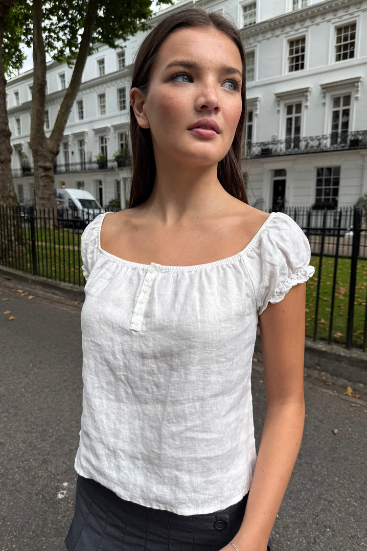Clarisse Top | Natural White / S