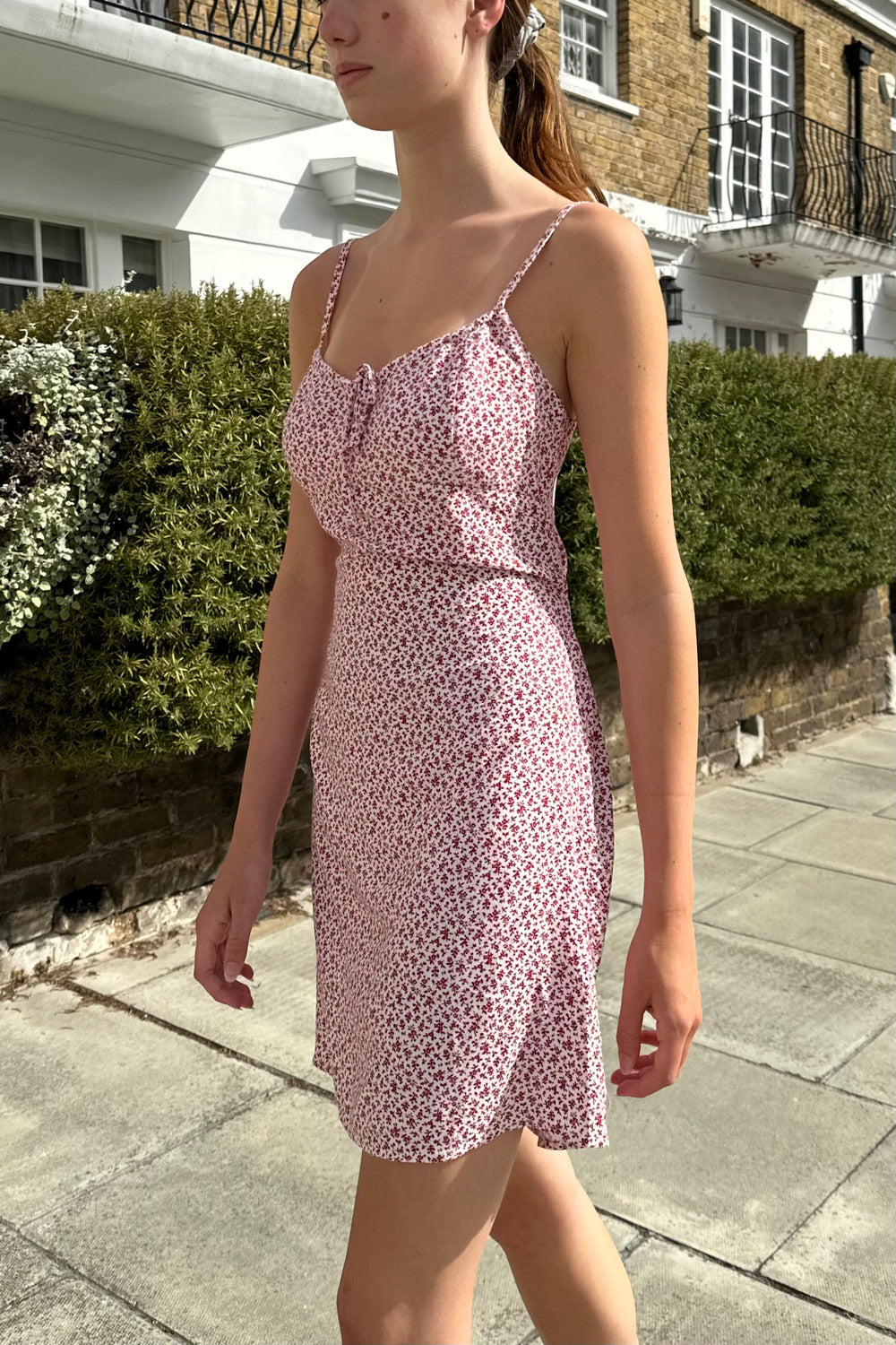 Red Floral Wrap Dress Red Robbie Dress Brandy Melville Robbie Dress