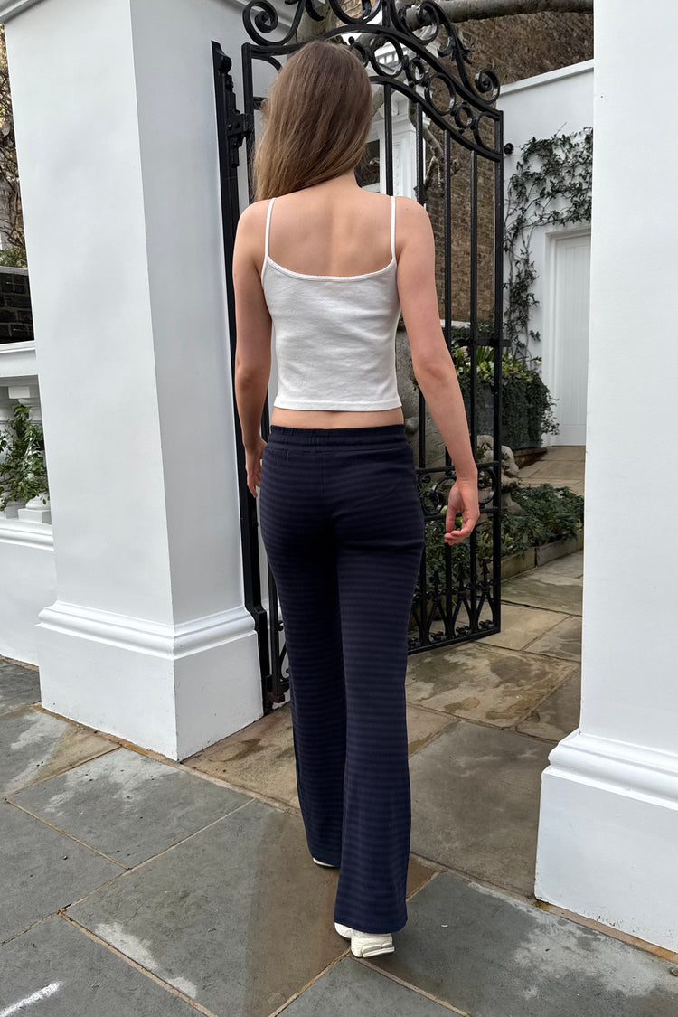 Fabia Stripes Sweatpants | Navy Blue Purple Stripes / XS/S