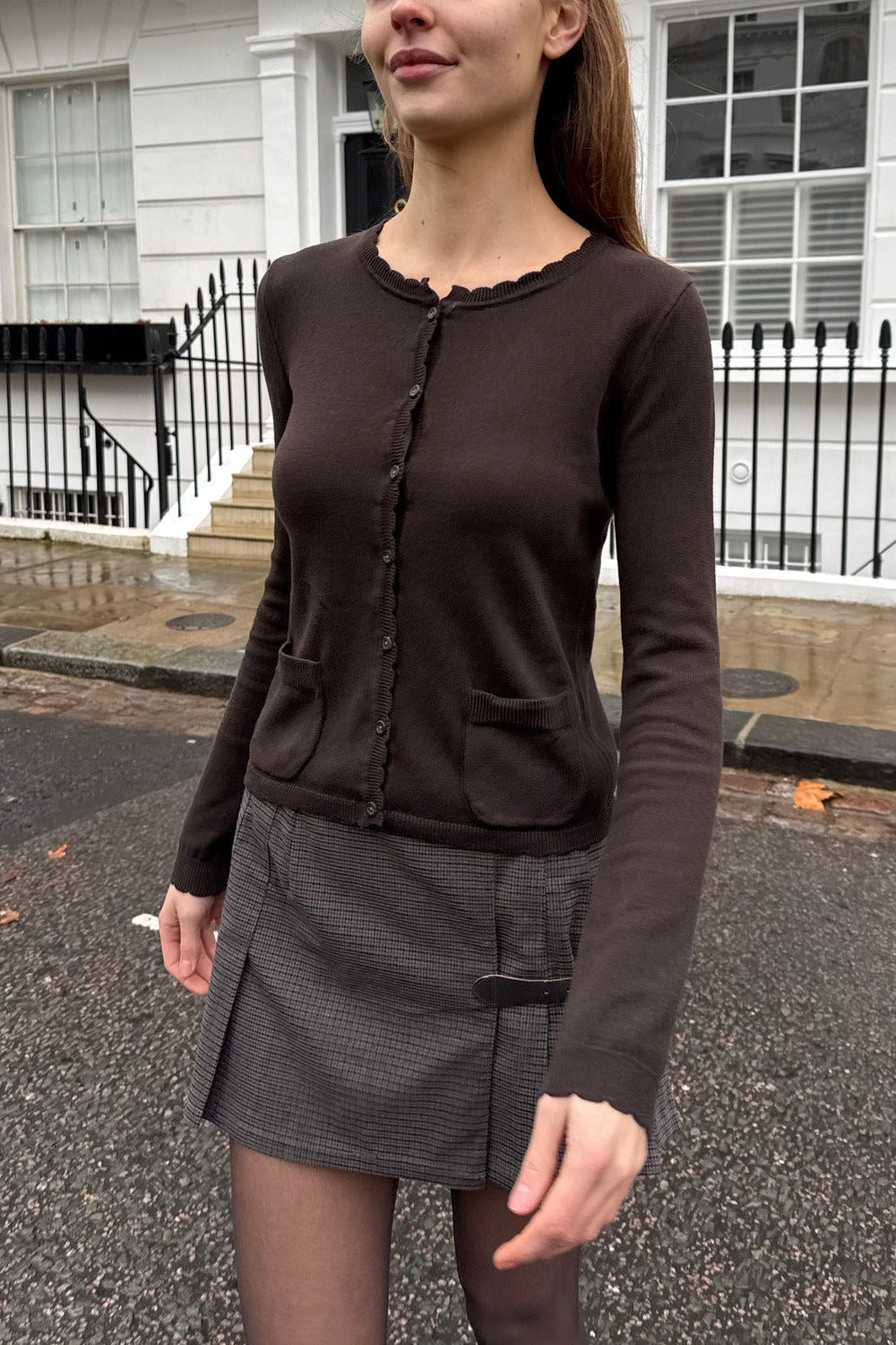 Zoe Cardigan | Dark Brown / S