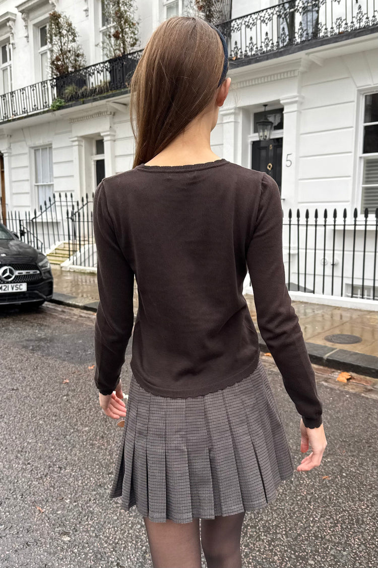 Zoe Cardigan | Dark Brown / S