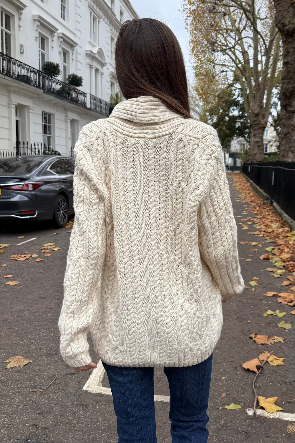 Margot Cable Knit Cardigan | Ivory / S/M