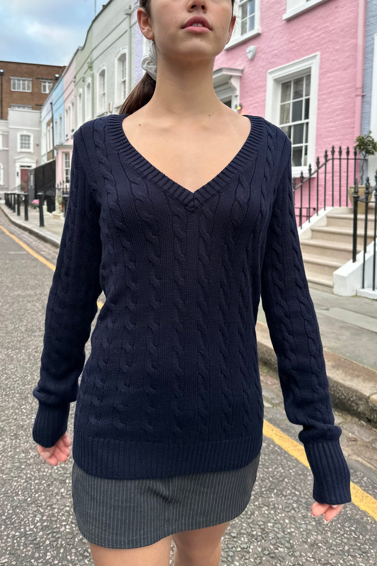 Athena Wool Sweater | Navy Blue / Regular Fit