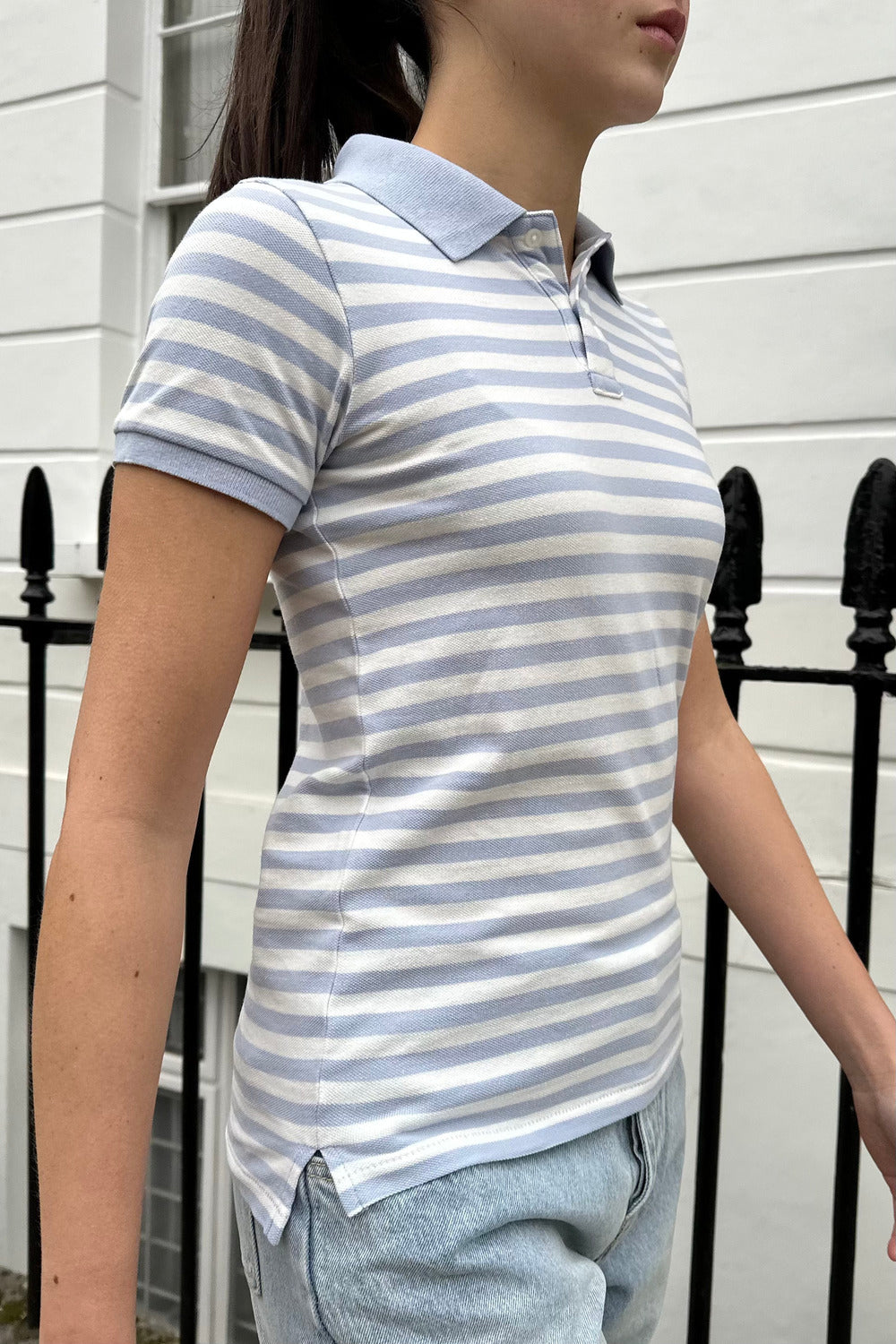 Light Blue White Stripes / XS/S