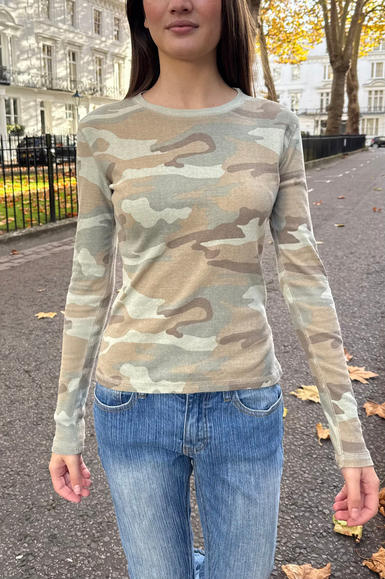Ainsley Top | Light Camouflage / S