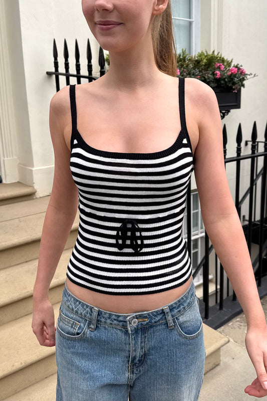 White And Black Stripe / XS/S