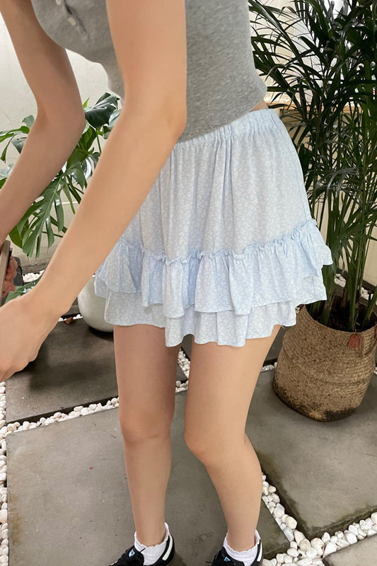 Light Blue With White Floral / XS/S