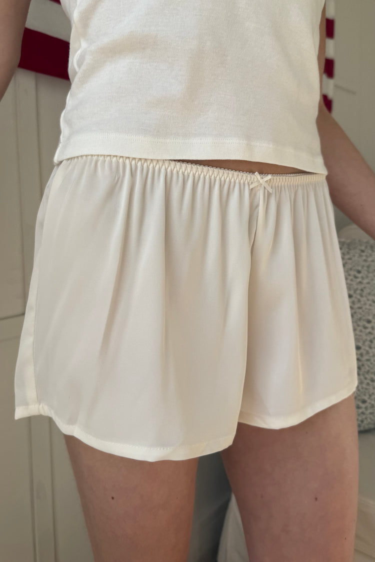 Sadie Pajama Shorts | Ivory / XS/S