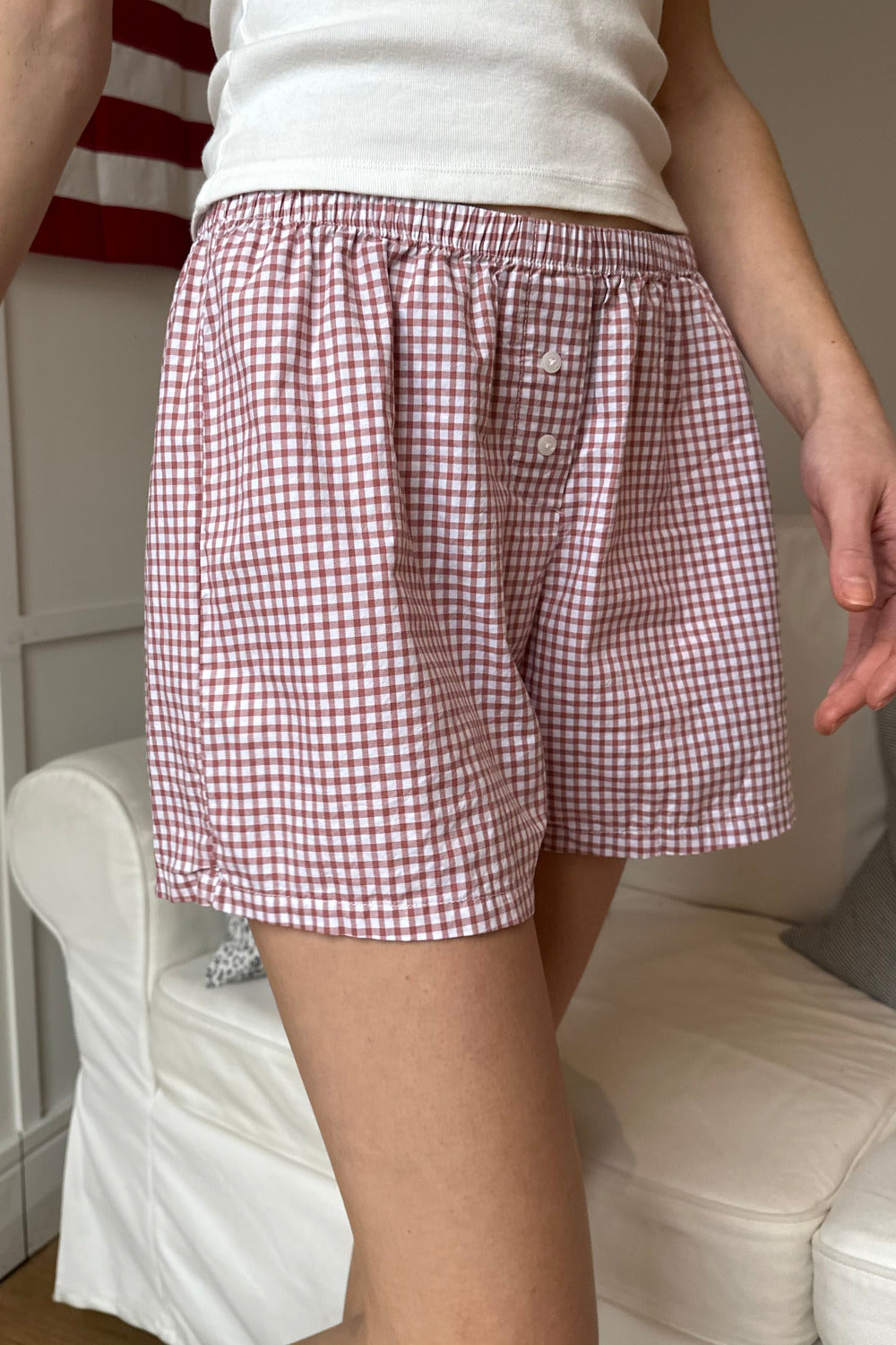 Red White Gingham / XS/S