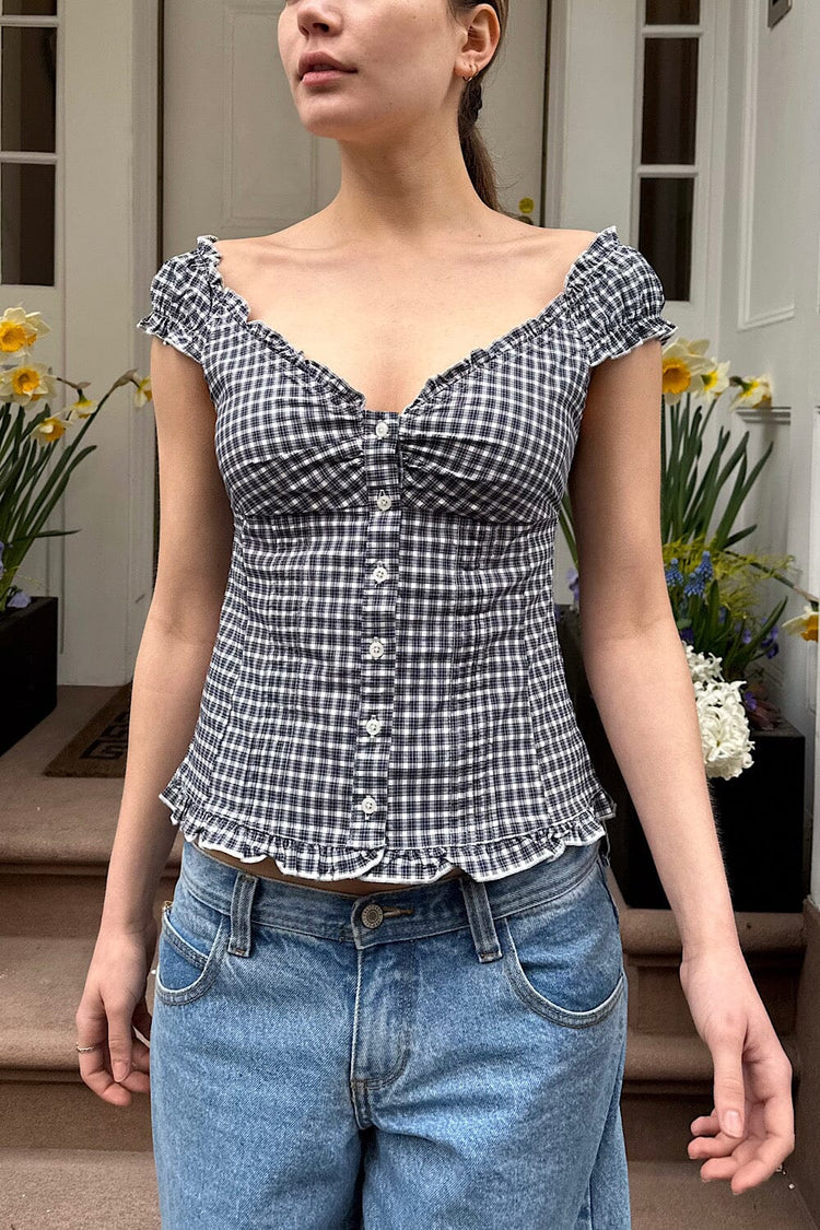 Elena Plaid Top – Brandy Melville UK