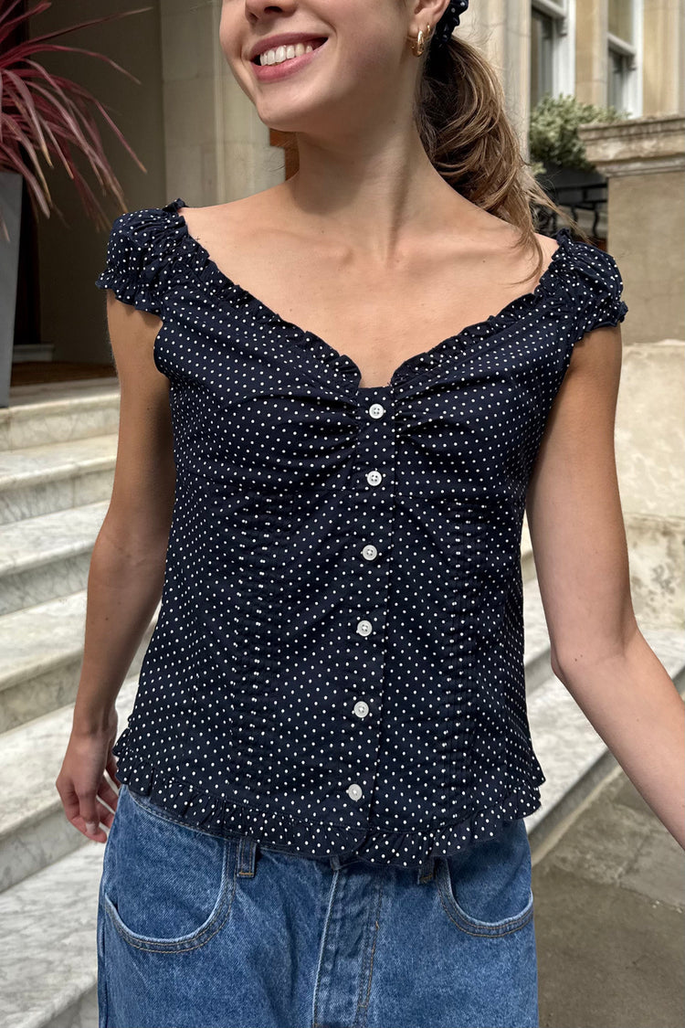 新品 BRANDY MELVILLE ELENA POLKA DOT TOP Elena Polka Dot Top – Brandy Melville UK
