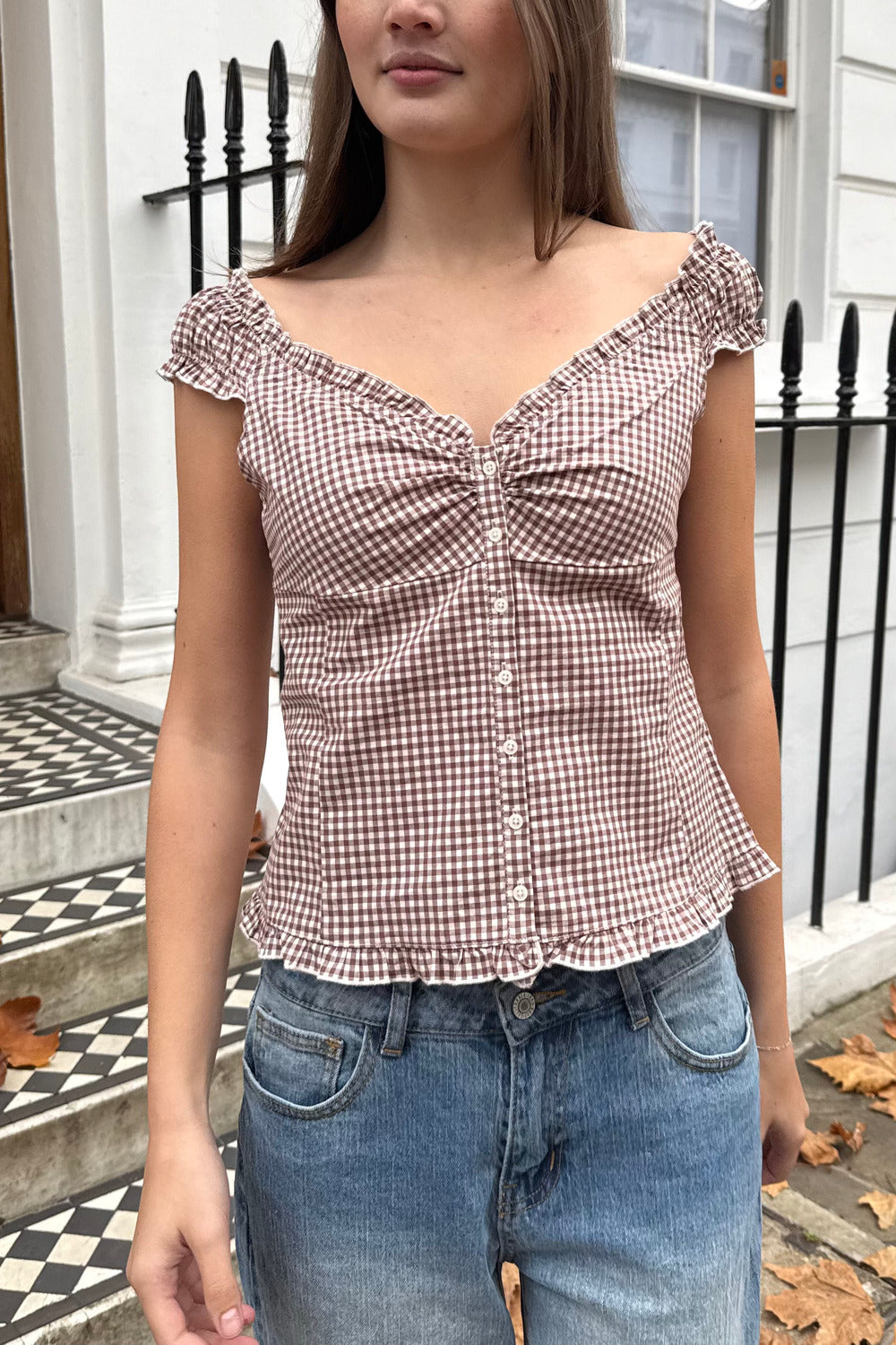 Burgundy Gingham / XS/S