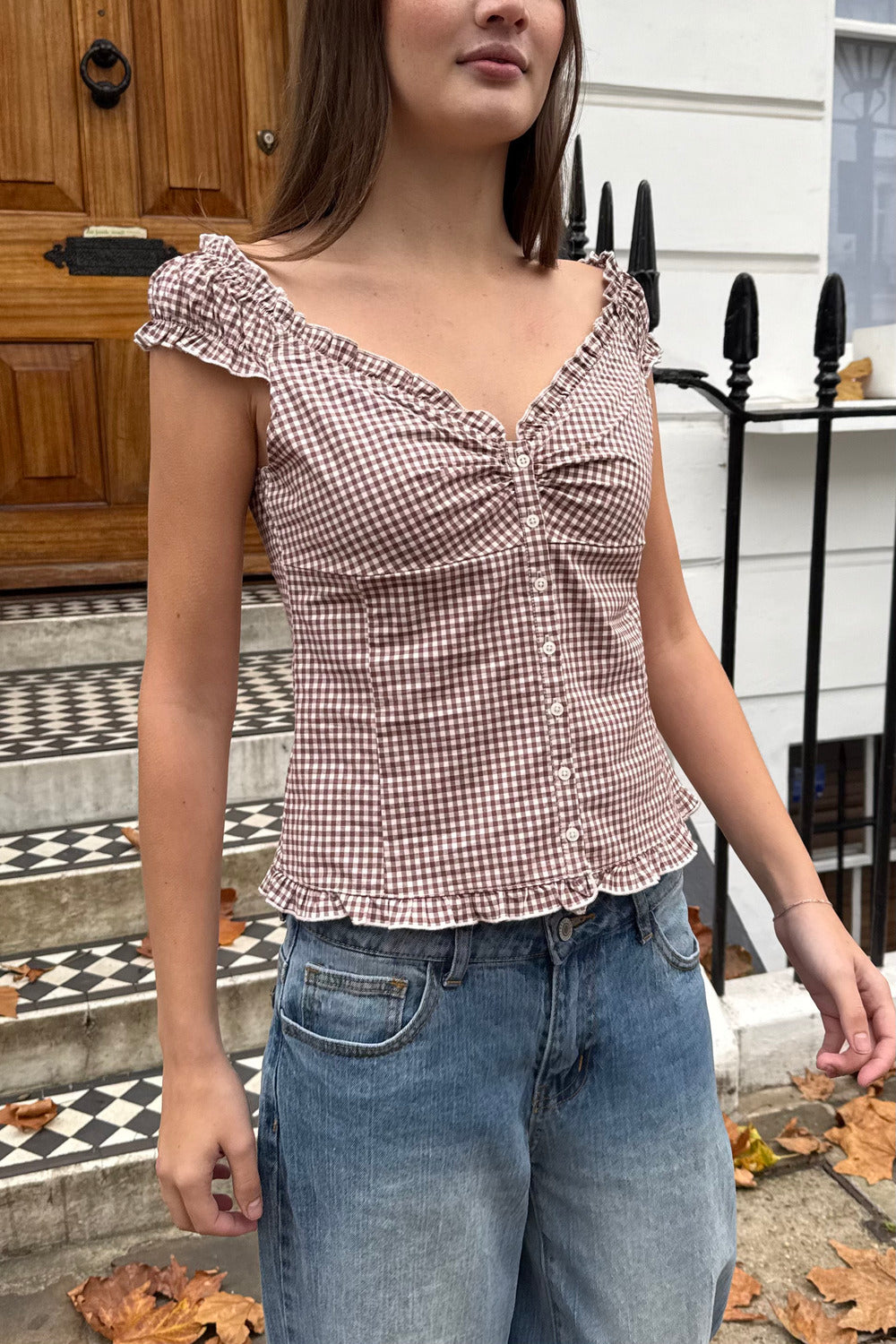 Burgundy Gingham / XS/S