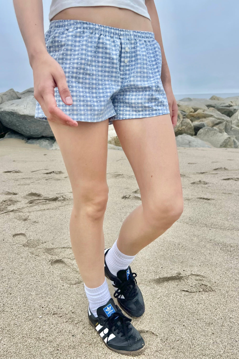 Keira Hearts Pajama Shorts Brandy Melville UK