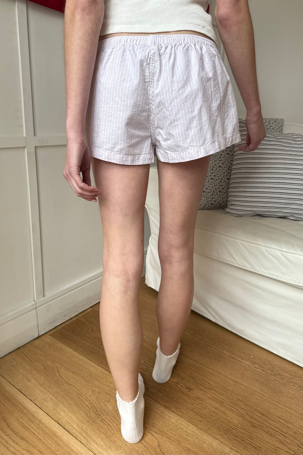White And Pink Stripes / XS/S