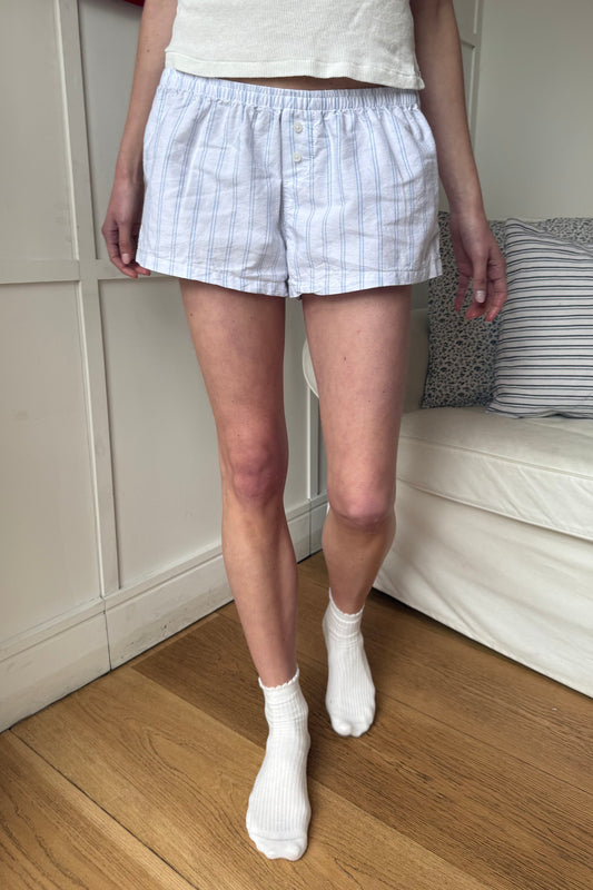 White Light Blue Double Stripes / XS/S