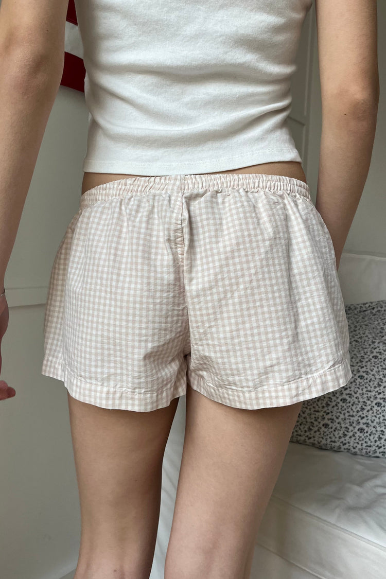 Keira Gingham Pajama Shorts | Pink Gingham / XS/S