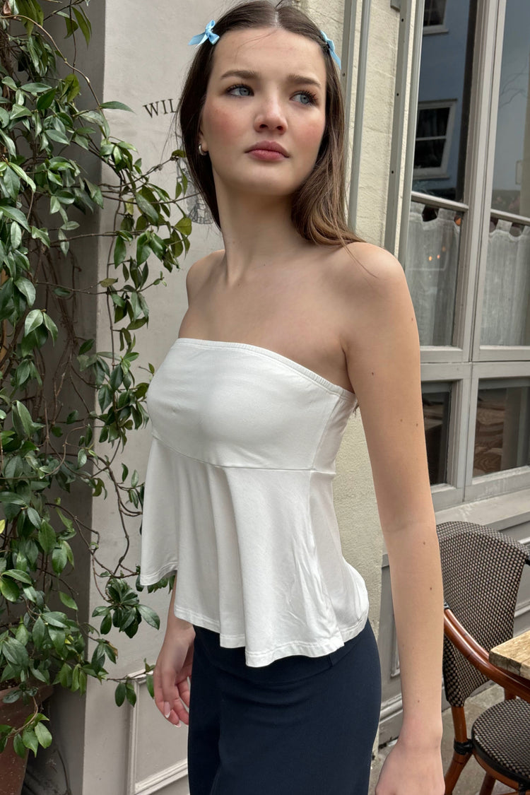 Flora Tube Top | White / XS/S