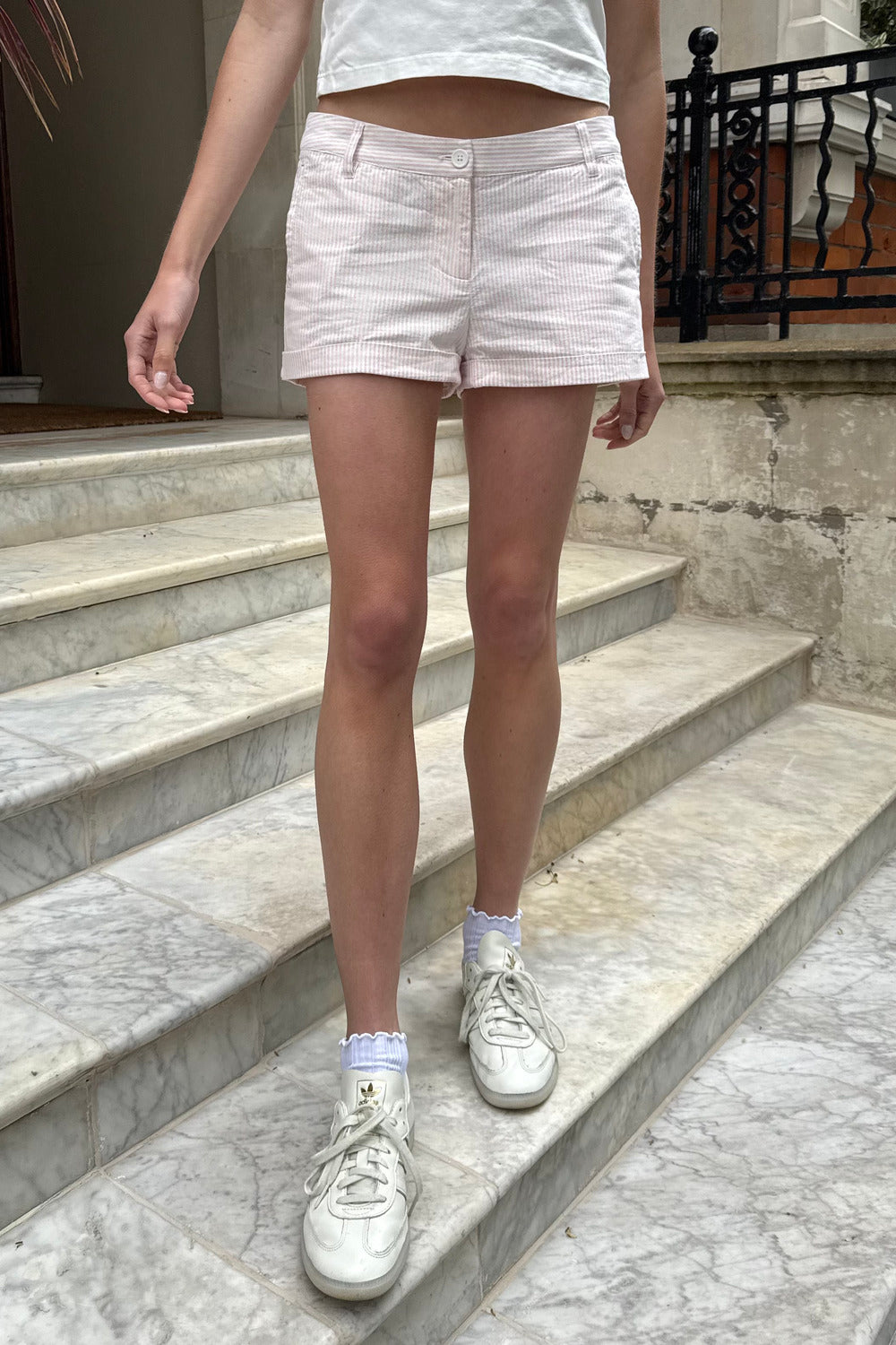 White Light Pink Striped / XS/S