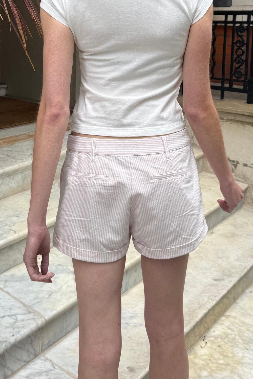 White Light Pink Striped / XS/S