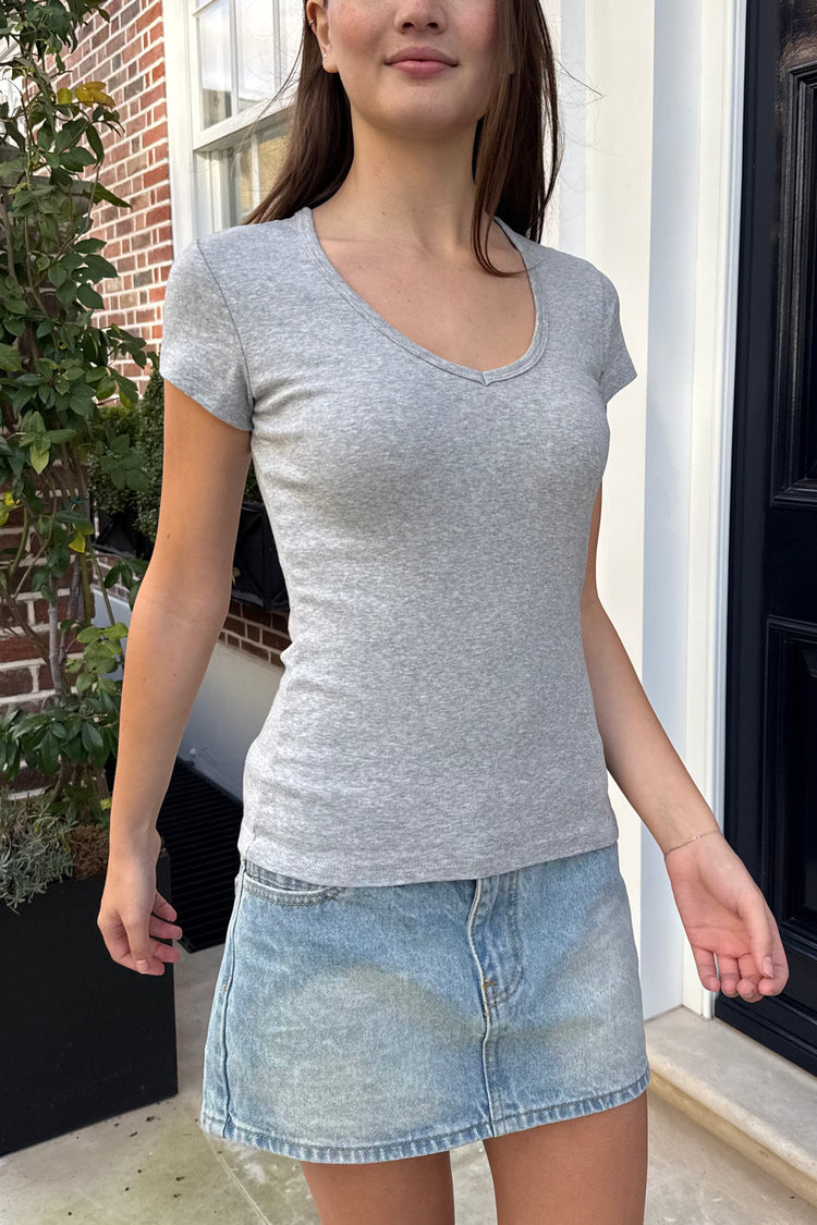 Lexie Top | Heather Grey / XS/S